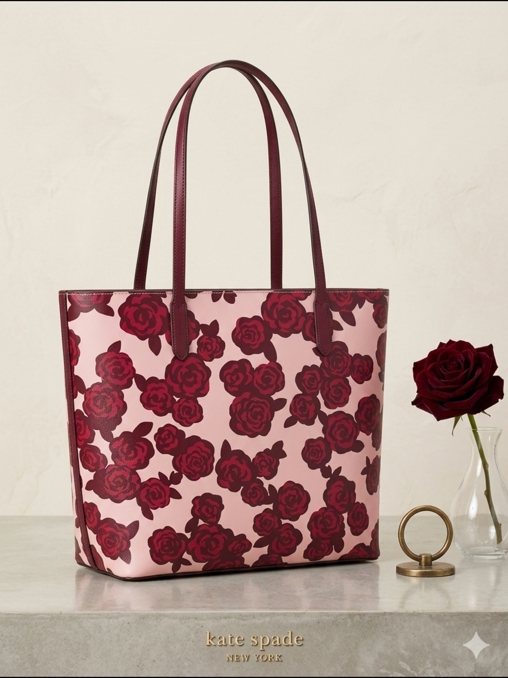 Kate Spade New York Brynn Tote – Rose Florets Print (NWT) - Picture 3 of 9